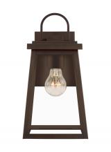 VC Studio Collection 8648401EN7-71 - Founders modern 1-light LED outdoor exterior medium wall lantern sconce in antique bronze finish wit