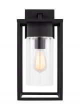 VC Studio Collection 8731101-12 - Vado modern 1-light outdoor large wall lantern in black finish with clear glass panels