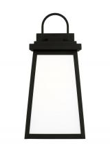 VC Studio Collection 8748401EN3-12 - Founders modern 1-light LED outdoor exterior large wall lantern sconce in black finish with clear gl