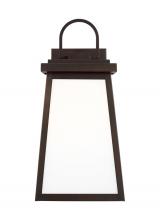 VC Studio Collection 8748401EN3-71 - Founders modern 1-light LED outdoor exterior large wall lantern sconce in antique bronze finish with