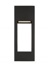 VC Studio Collection 8757793S-12 - Testa modern 2-light LED outdoor exterior large wall lantern in black finish with satin etched glass