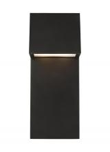 VC Studio Collection 8763393S-71 - Rocha modern 2-light LED outdoor large wall lantern in antique bronze finish with satin-etched glass