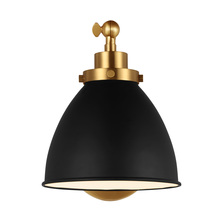 VC Studio Collection CW1131MBKBBS - Wellfleet Single Arm Dome Task Sconce