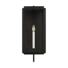 VC Studio Collection LO1011TXB - Edgar traditional outdoor large 1-light wall lantern in a textured black finish with clear glass pan