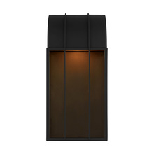 VC Studio Collection LO1061TXB-L1 - Veronica modern outdoor 1-light large wall lantern in a textured black finish and clear glass cylind