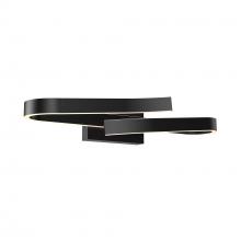 Dals VRB24-CC-BK - Curled rectangular vanity wall sconce