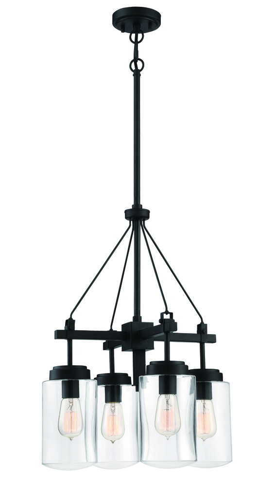 Crosspoint 4 Light Outdoor Chandelier Espresso