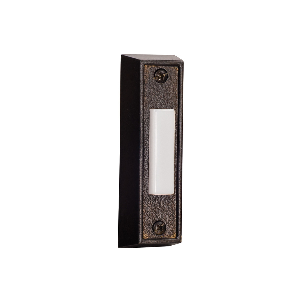 Surface Mount Rectangle Lighted Push Button in Bronze