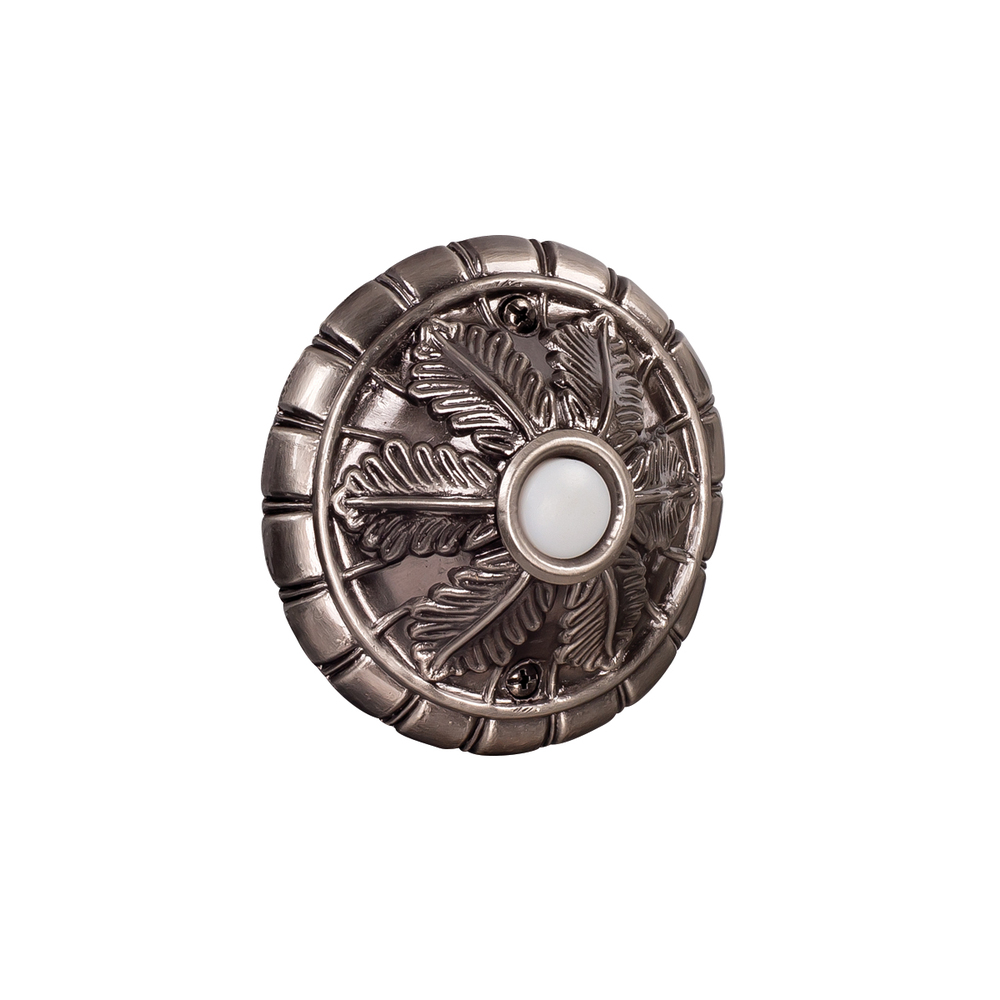 Surface Mount Medallion LED Lighted Push Button in Antique Pewter