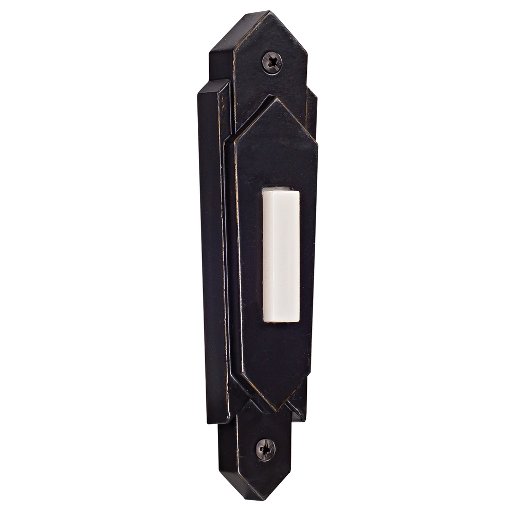 Surface Mount Contemporary LED Lighted Push Button in Antique Bronze