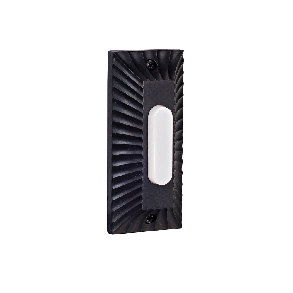 Surface Mount Die-Cast Builder's Plus Series LED Lighted Push Button in Weathered Black