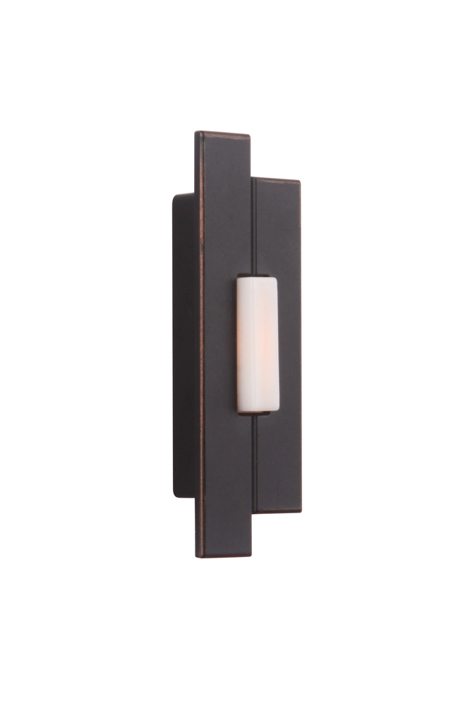 Surface Mount LED Lighted Push Button, Asymmetrical in Antique Bronze