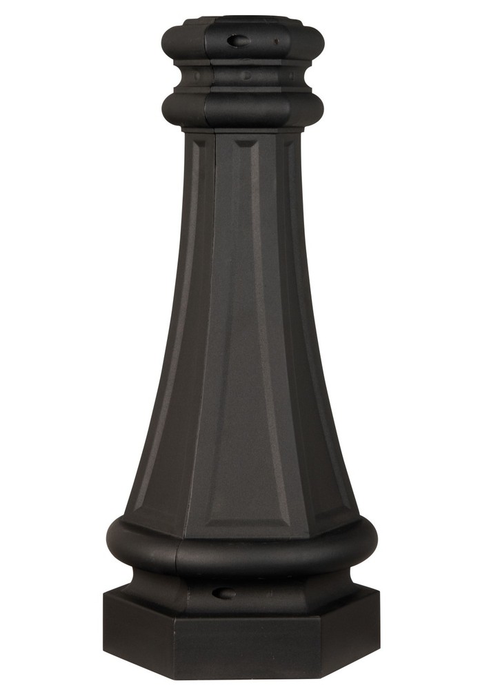 22.5" Fluted Direct Burial Post Wrap in Textured Black