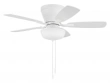Craftmade WHL42W5C1 - 42" Wheeler 2-Light Bowl in White w/ White/Washed Oak Blades