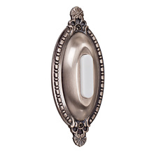 Craftmade BSOO-AP - Surface Mount Oval Ornate LED Lighted Push Button in Antique Pewter