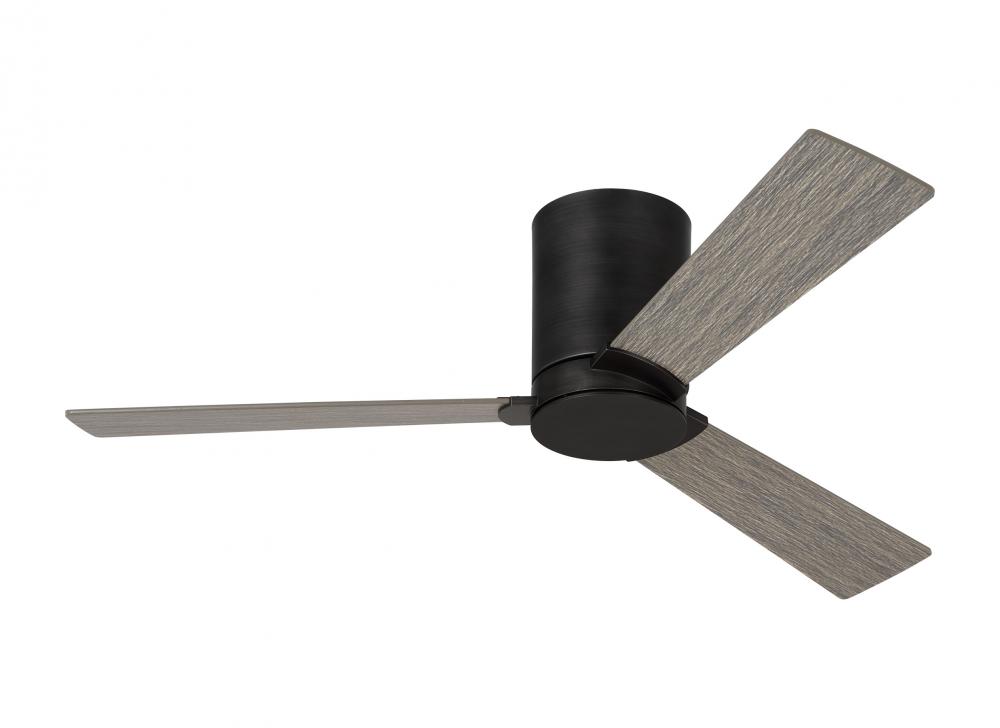 Rozzen 52-inch indoor/outdoor Energy Star hugger ceiling fan in aged pewter finish