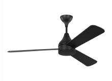 VC Fan Collection 3STMSM52MBKD - Streaming Smart 52" Dimmable Indoor/Outdoor Integrated LED Black Ceiling Fan
